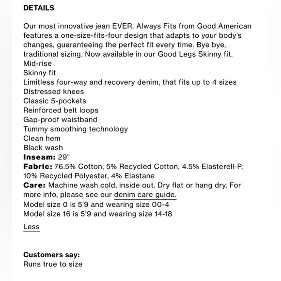 Good American Always Fits Good Legs Skinny Jeans - Picture 2 of 9